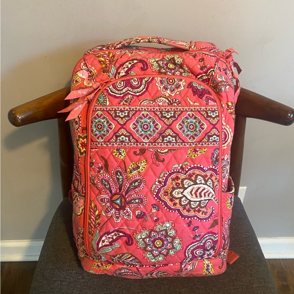 Vera Bradley Campus laptop backpack in Call Me Coral